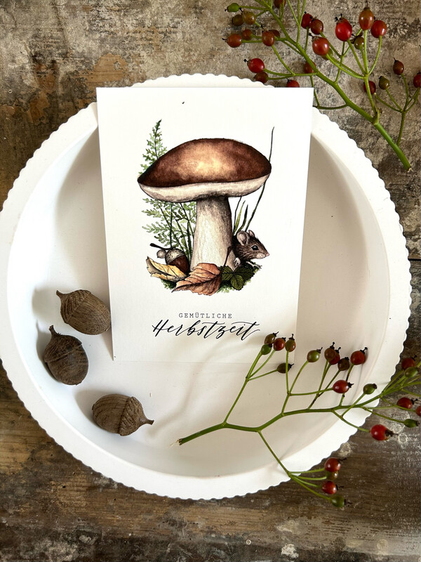 Postkarte “Herbstzeit” von Frollein Lücke Postkarte “Herbstzeit” von Frollein Lücke