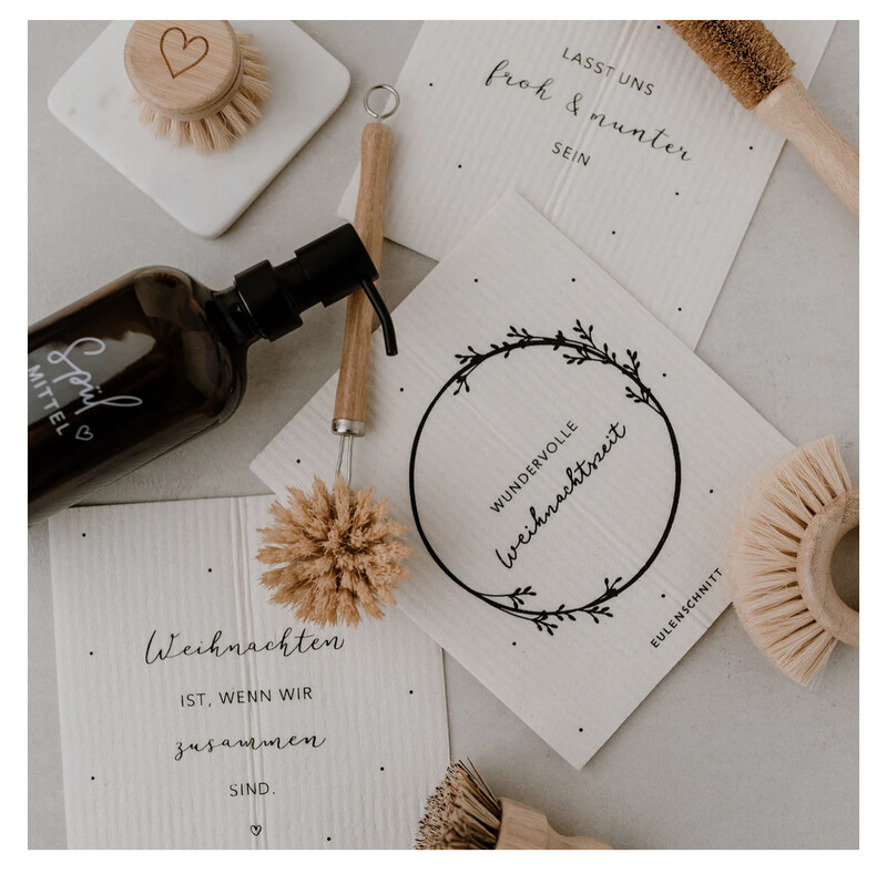 Schwammtücher “Wundervolle Weihnachtszeit”, im 3er Set