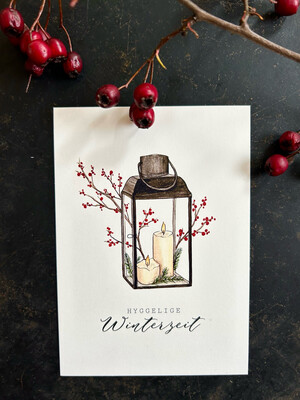 Postkarte “Hyggelige Winterzeit” von Frollein Lücke Postkarte “Hyggelige Winterzeit” von Frollein Lücke