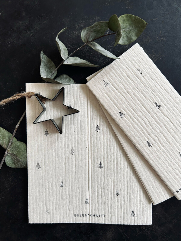 Schwammtücher “Kleine Tannenbäume”, im 3er Set Schwammtücher “Kleine Tannenbäume”, im 3er Set