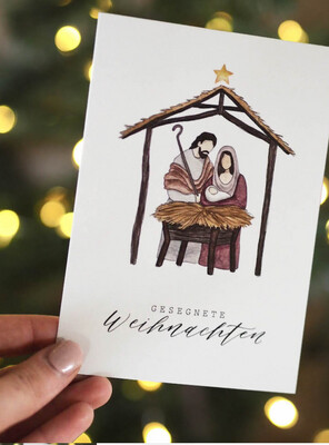 Postkarte “Gesegnete Weihnachten” von Frollein Lücke