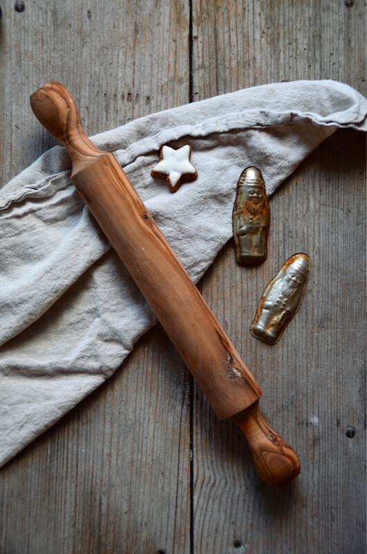 Handgemachtes Wellholz aus Olivenholz Handgemachtes Wellholz aus Olivenholz