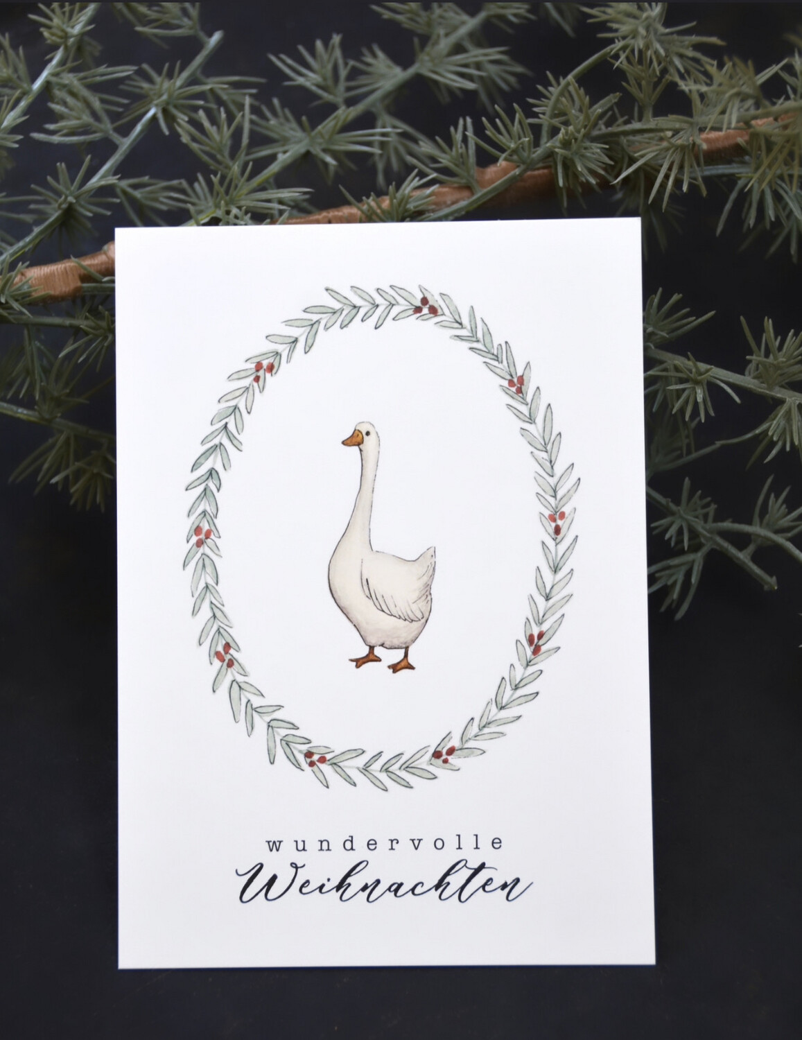 Postkarte “Wundervolle Weihnachten” von Frollein Lücke
