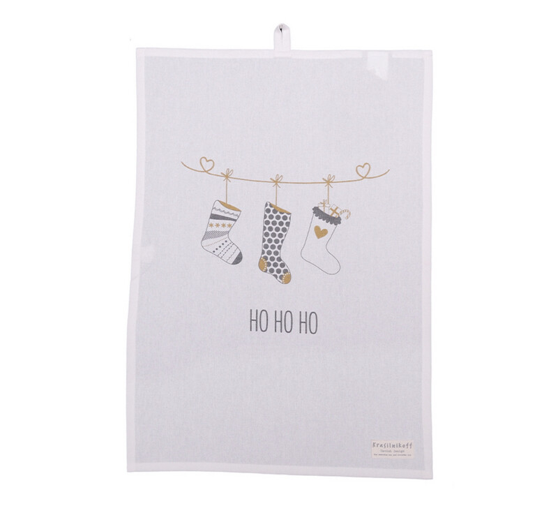 Geschirrtuch Weihnachten “Ho Ho Ho”, in weiss Geschirrtuch Weihnachten “Ho Ho Ho”, in weiss
