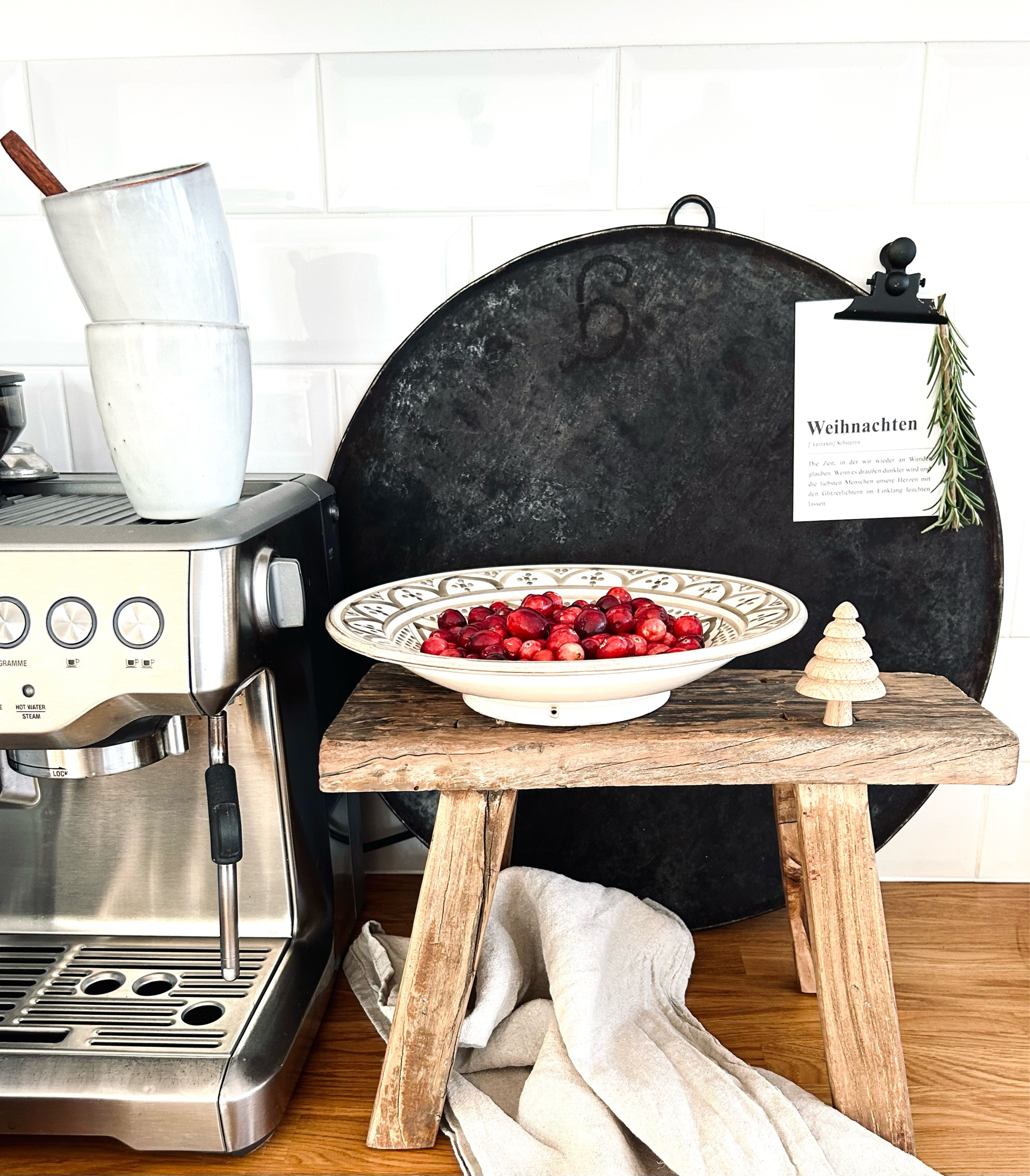 Vintage Holzhocker aus alten Hölzern