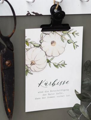 Postkarte „Kürbisse“