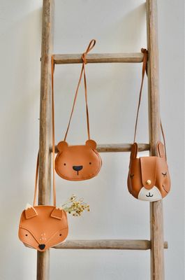 Umhängetäschlein für Kinder „Bärchen, Eichhörnchen und Fuchs“