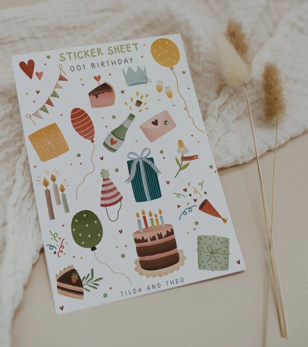 Stickerbogen „Geburtstag“