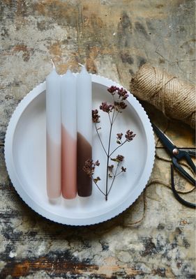 Dip Dye Kerzen „Herbstliebe“ im 3er Pack