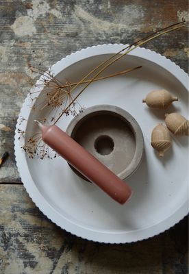 Runde Kerzenschale aus Beton Runde Kerzenschale aus Beton
