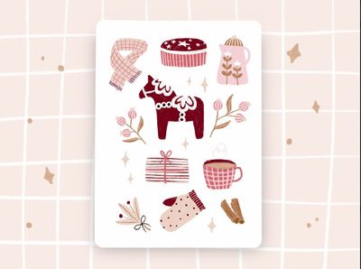 Stickerbogen Aufkleber „Dalapferd“