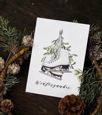 Postkarte „Winterzauber“ von Frollein Lücke Postkarte „Winterzauber“ von Frollein Lücke