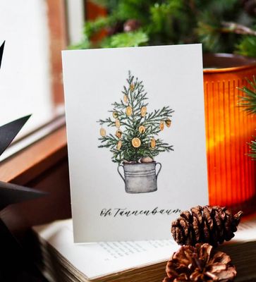 Postkarte „Oh Tannenbaum“ von Frollein Lücke Postkarte „Oh Tannenbaum“ von Frollein Lücke