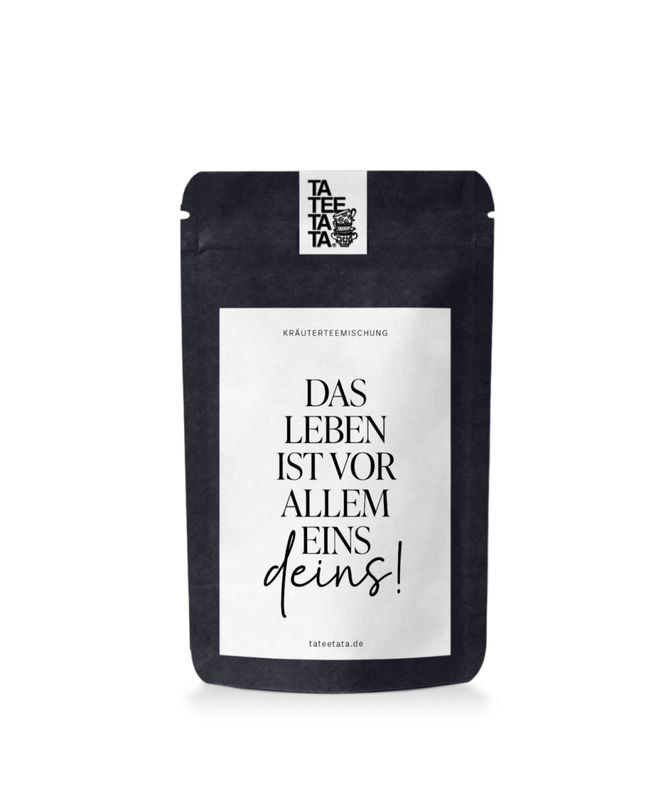 Tütchen Kräutertee Orange Zitrone „Das Leben ist vor allem eins- Deins!“ Tütchen Kräutertee Orange Zitrone „Das Leben ist vor allem eins- Deins!“