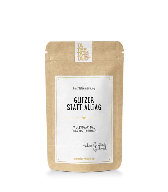 Tütchen Früchtetee Himbeer Granatapfel „Glitzer statt Alltag“ Tütchen Früchtetee Himbeer Granatapfel „Glitzer statt Alltag“