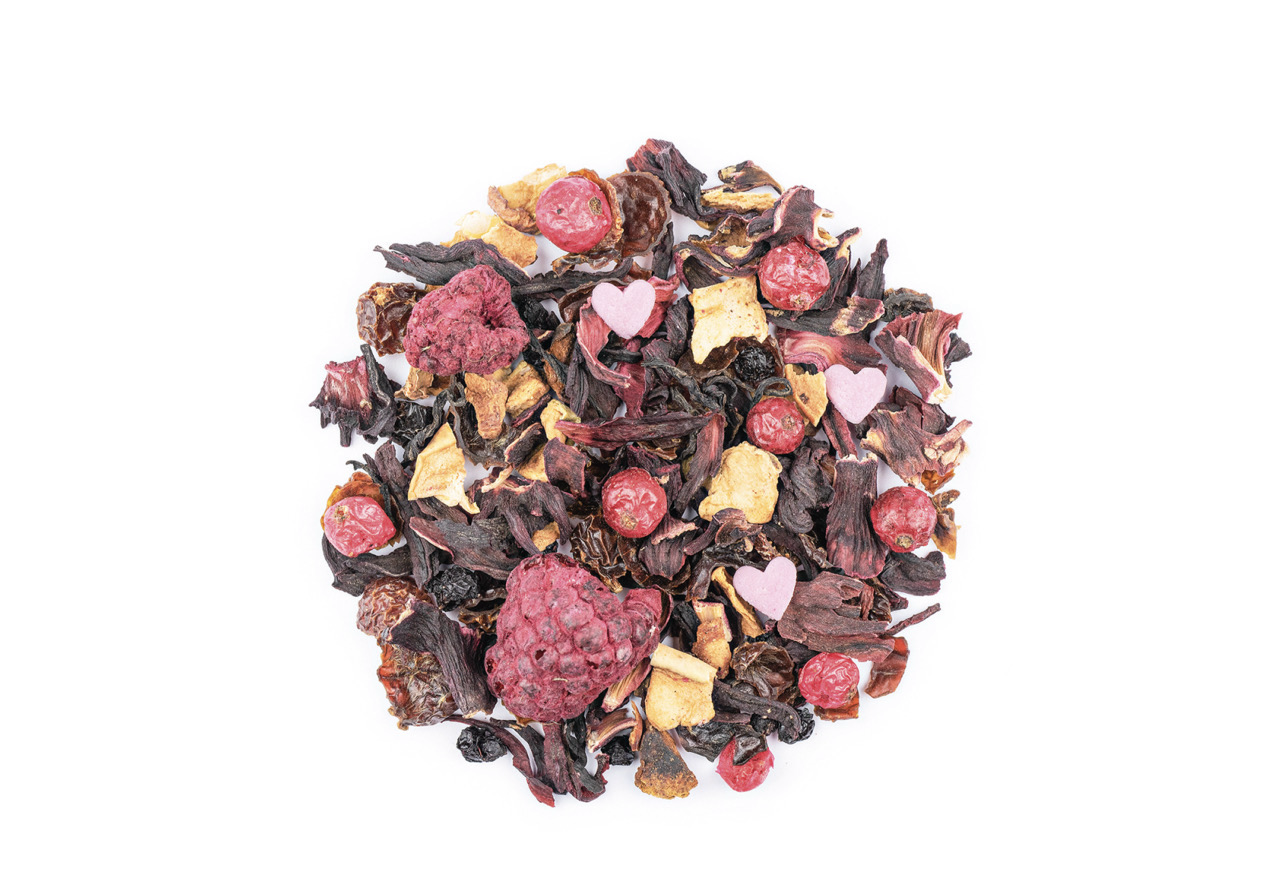 Tütchen Früchtetee Himbeer Cassis „Ich hab Dich lieb“