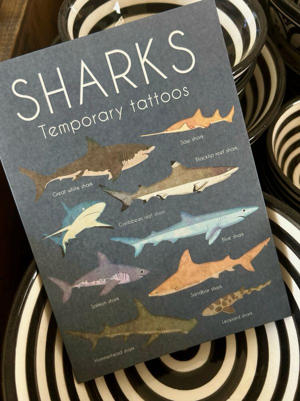 Temporäre Klebetattoos „Shark“ Temporäre Klebetattoos „Shark“