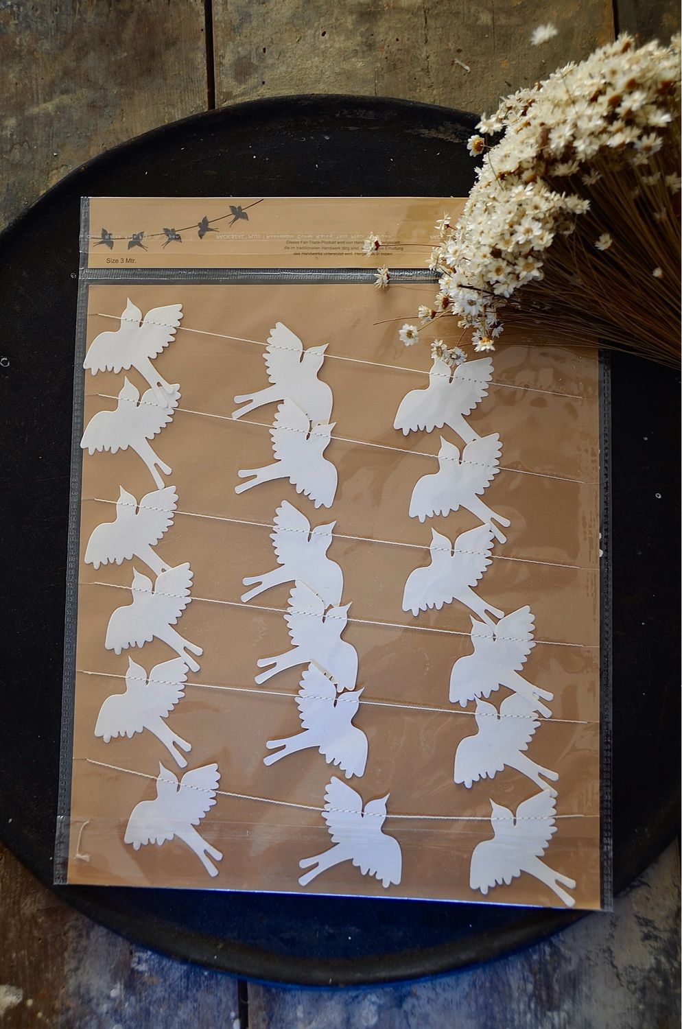 Papiergirlande „Sommervögel“, 3 Meter