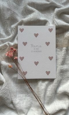 „Mama du bist so wundervoll“ Aquarell, Postkarte oder Klappkarte mit Umschlag