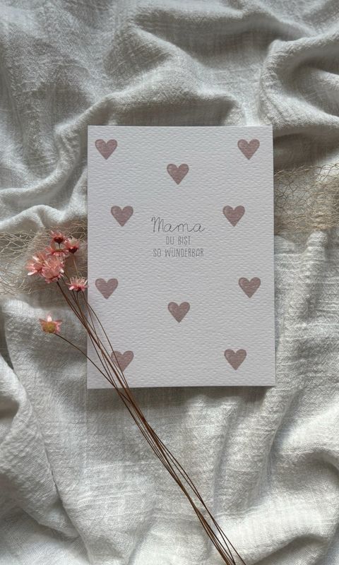 „Mama du bist so wundervoll“ Aquarell, Postkarte oder Klappkarte mit Umschlag „Mama du bist so wundervoll“ Aquarell, Postkarte oder Klappkarte mit Umschlag