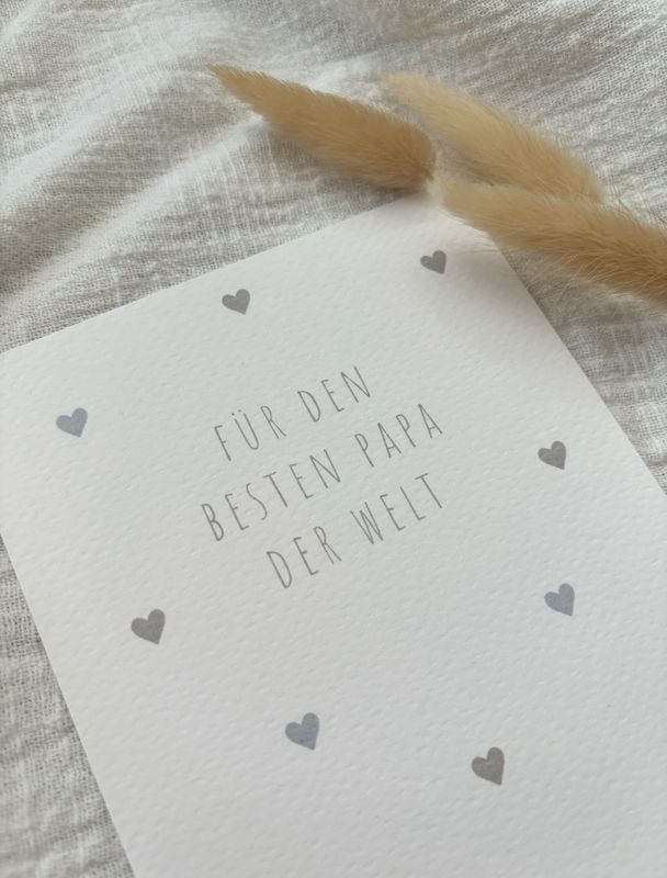 „Für den besten Papa der Welt“ Aquarell, Postkarte oder Klappkarte mit Umschlag „Für den besten Papa der Welt“ Aquarell, Postkarte oder Klappkarte mit Umschlag