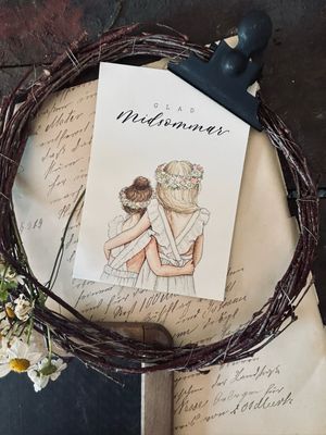 Postkarte „Glad Midsommar“