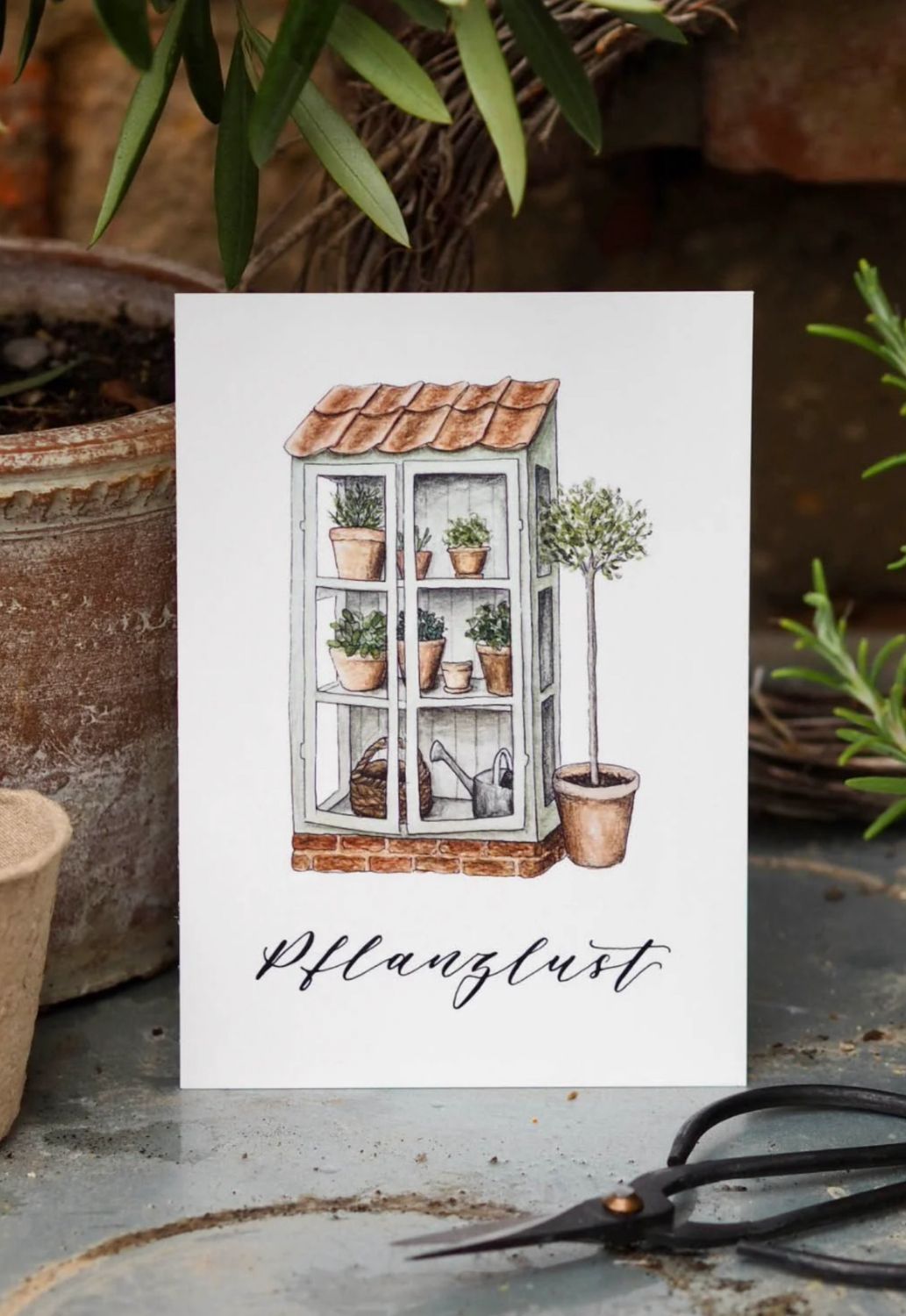 Postkarte „Pflanzlust“ von Frollein Lücke