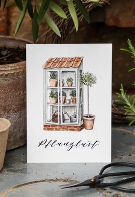 Postkarte „Pflanzlust“ von Frollein Lücke