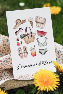 Postkarte „Sommerboten“ von Frollein Lücke