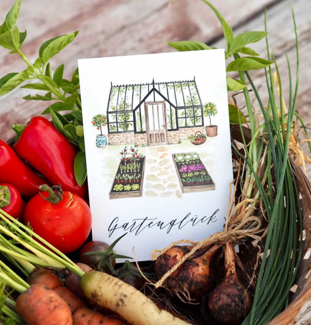 Postkarte „Gartenlust“ von Frollein Lücke