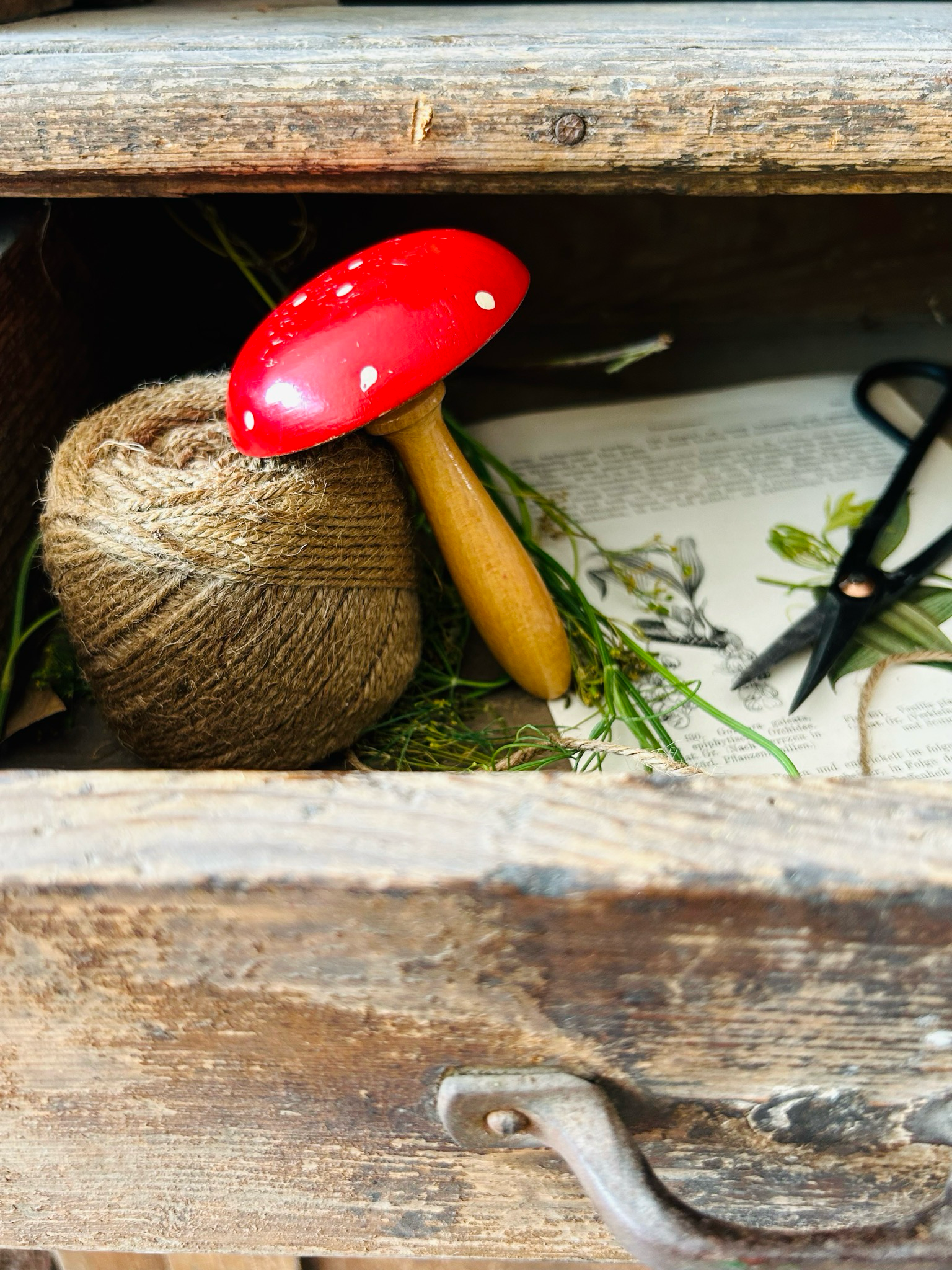 Alter Vintage Stopfpilz „Pünktchen“ Glückspilz