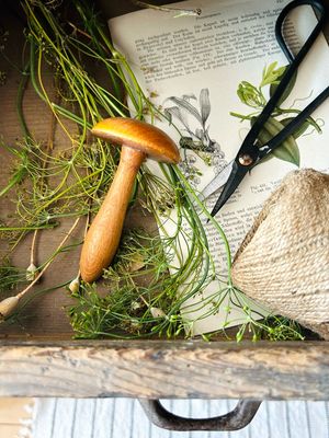 Alter Vintage Stopfpilz „Naturpilz II“ Glückspilz