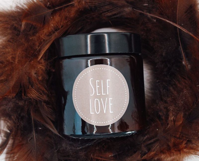 Aromakerze „SELFLOVE“ aus naturreinen ätherischen Bioölen und Sojawachs handgefertigt, 2 Grössen Aromakerze „SELFLOVE“ aus naturreinen ätherischen Bioölen und Sojawachs handgefertigt, 2 Grössen