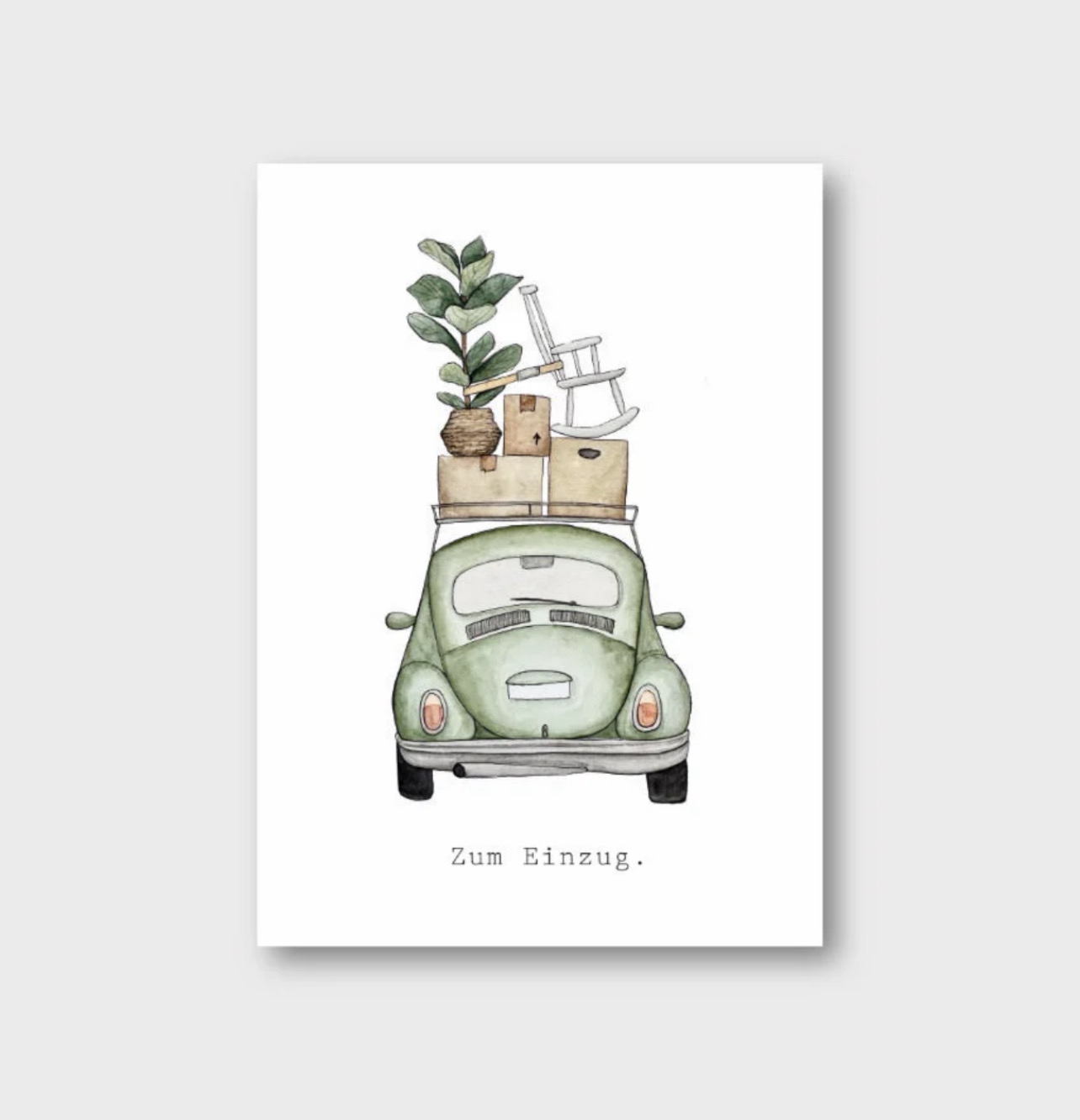 Postkarte Karte Zum Einzug Frollein Lücke