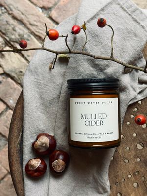 Duftkerze „Mulled Cider“ aus USA im Braunglas