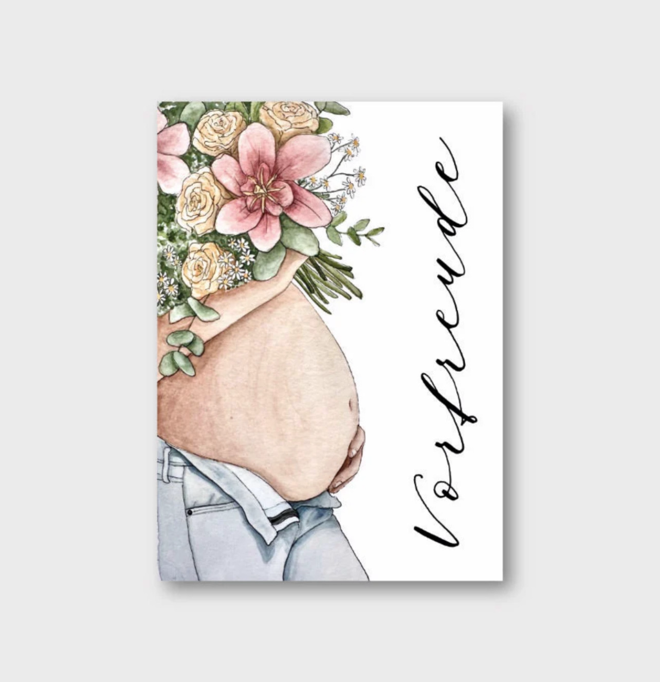 Postkarte Babybauch „Vorfreude“