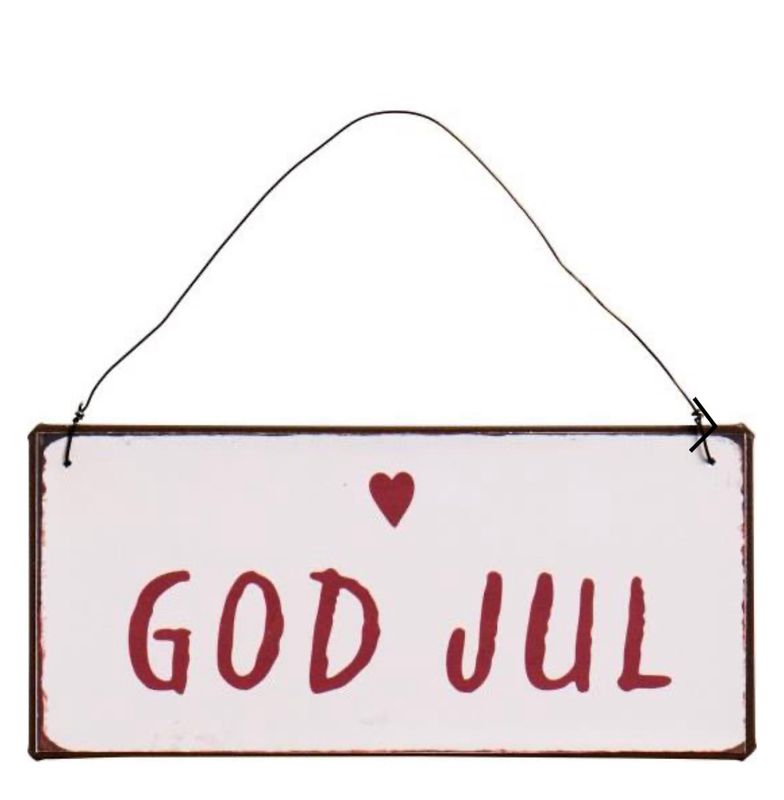 Metallschild „God Jul“ zum Hängen von Ib Laursen Metallschild „God Jul“ zum Hängen von Ib Laursen