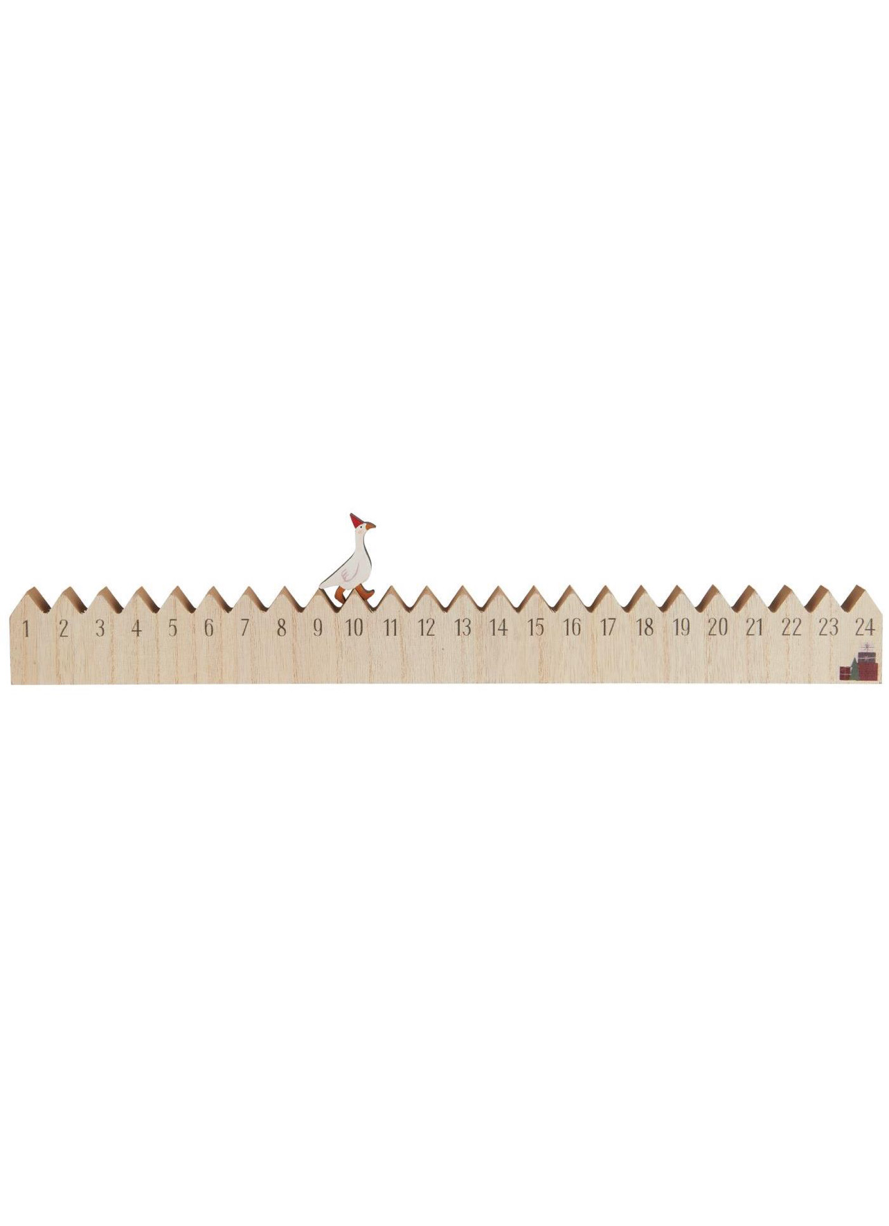 Adventskalender aus Holz „Gehende Gans“, von Ib Laursen