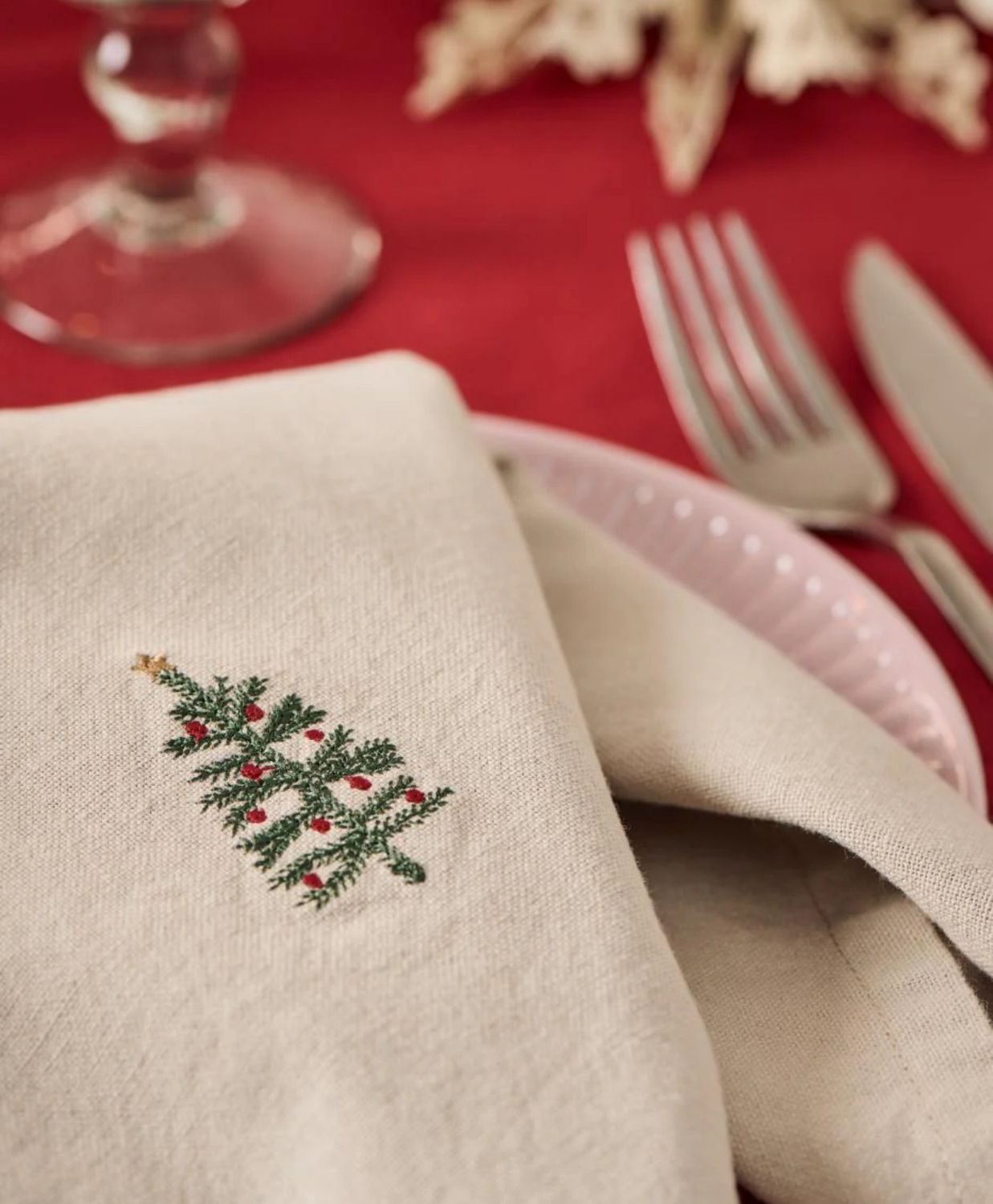 Stoffserviette „Tradition“ mit Tannenbaum von Ib Laursen