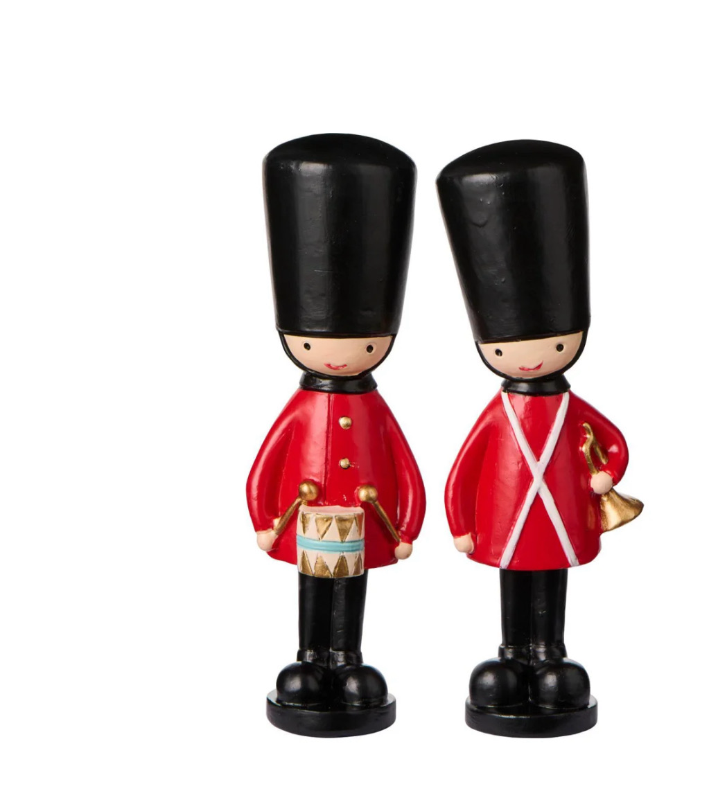 Kleine dänische Gardisten mot Trommel und Trompete, im 2er Set von Ib Laursen