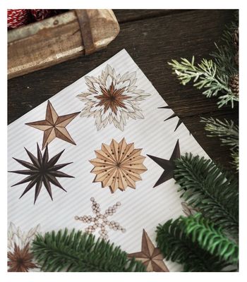 Weihnachtliches Geschenkpapier „Papiersterne“ von Frollein Lücke Weihnachtliches Geschenkpapier „Papiersterne“ von Frollein Lücke
