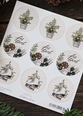 Weihnachtsaufkleber „Tannengrün“ von Frollein Lücke Weihnachtsaufkleber „Tannengrün“ von Frollein Lücke