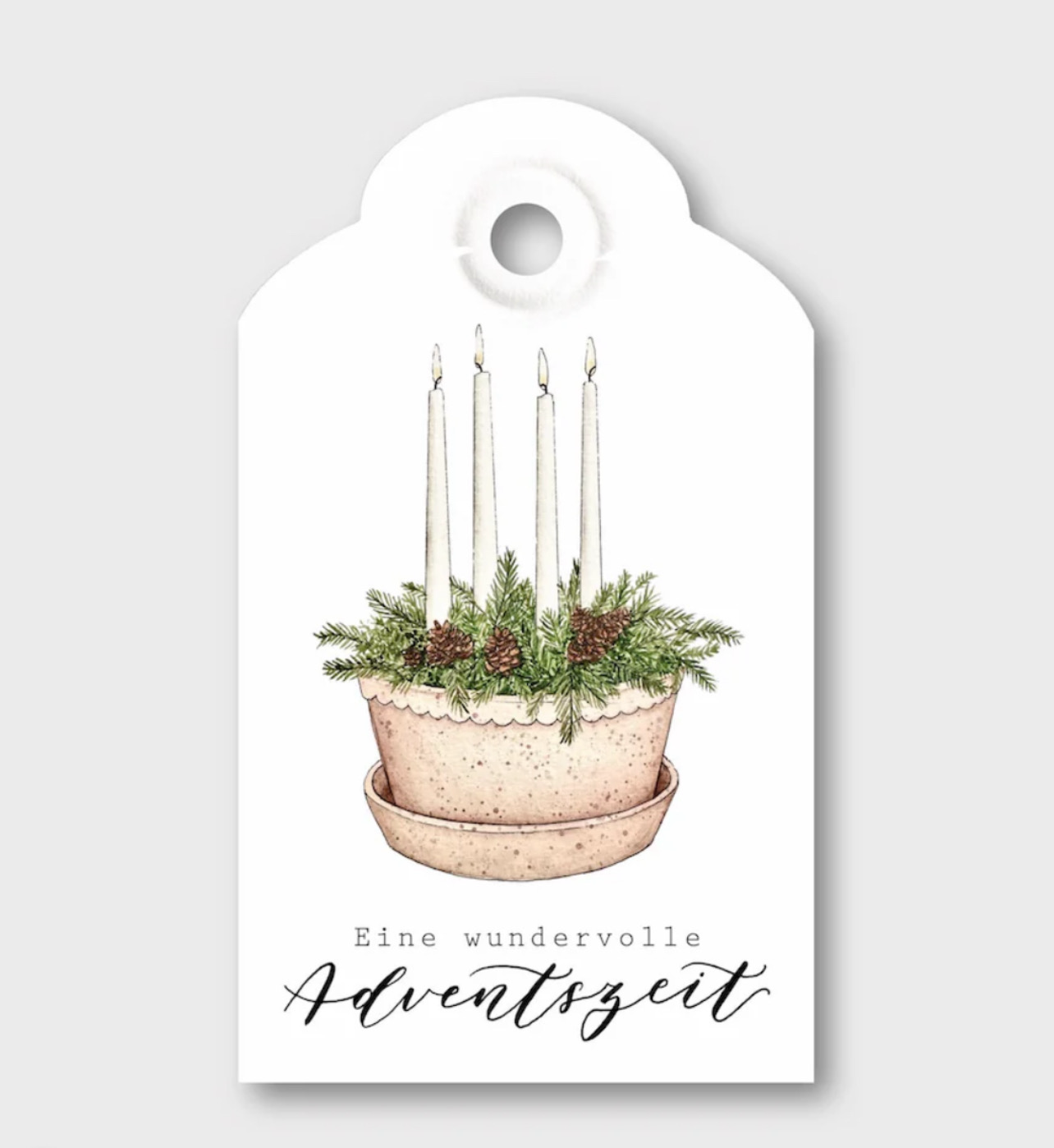 Geschenkanhänger „Adventskranz“ von Frollein Lücke