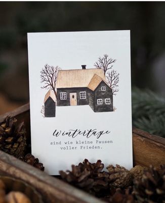 Postkarte „Wintertage“ von Frollein Lücke Postkarte „Wintertage“ von Frollein Lücke
