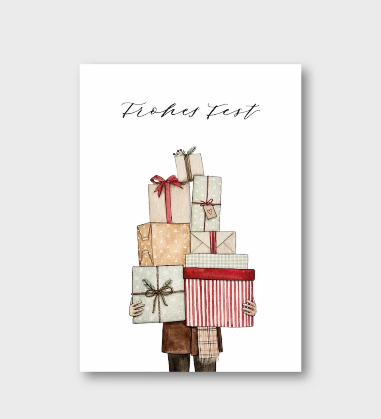 Postkarte „Geschenkeberg“ von Frollein Lücke