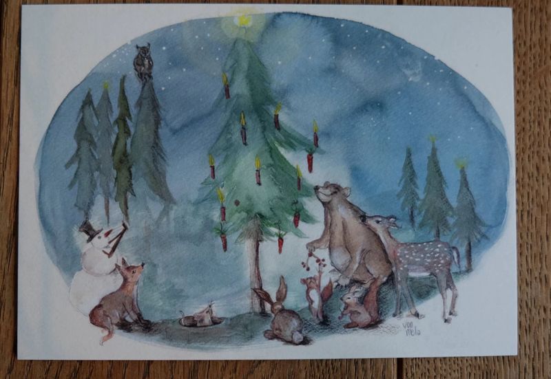 Weihnachtskarte „Waldweihnacht“ Weihnachtskarte „Waldweihnacht“