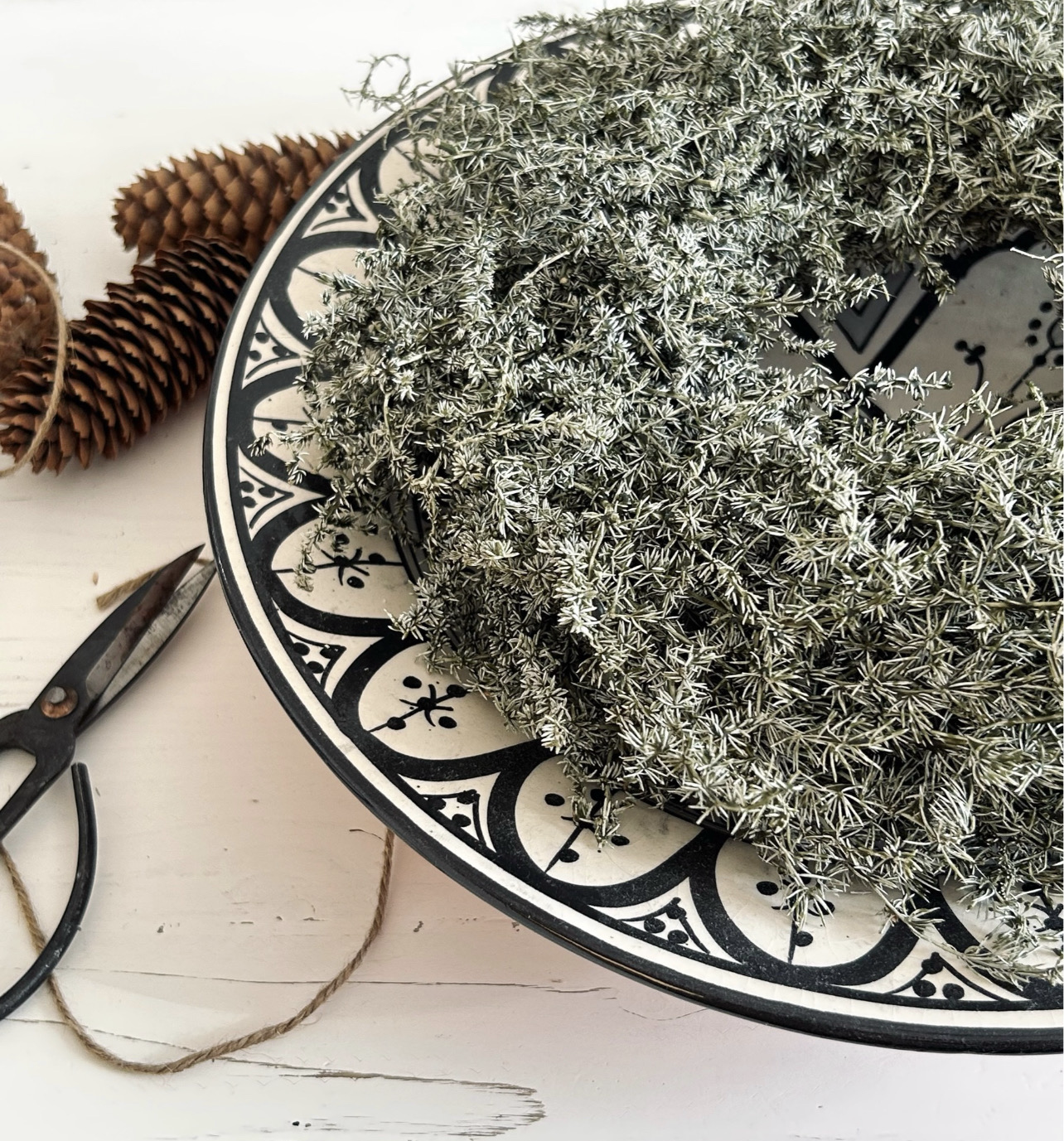 Asparaguskranz „Antik“, gewachst