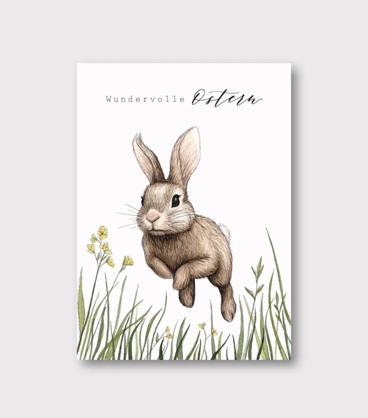 Postkarte „Hoppelhäschen“ Wundervolle Ostern von Frollein Lücke