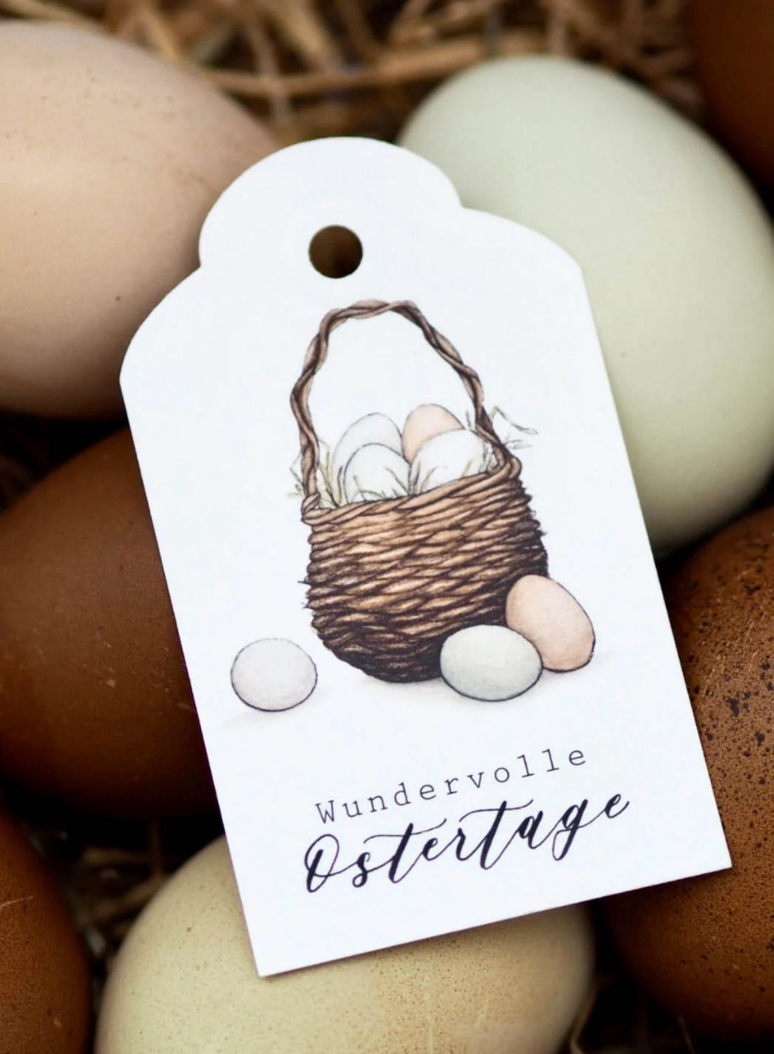 Geschenkanhänger Osterkorb „Wundervolle Ostertage“