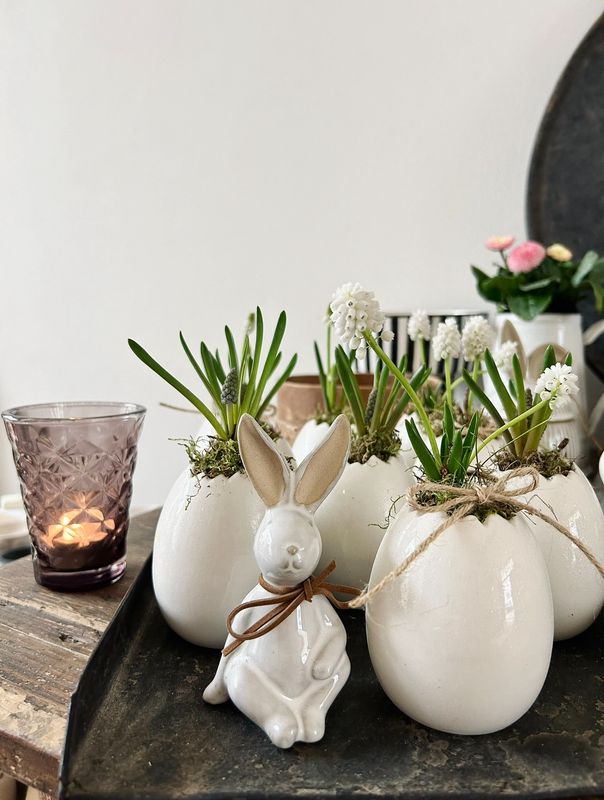 Keramikhäschen im skandinavischen Stil